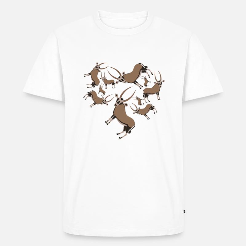 Herz Spießbock Steinbock - Männer Premium Bio T-Shirt - undefined