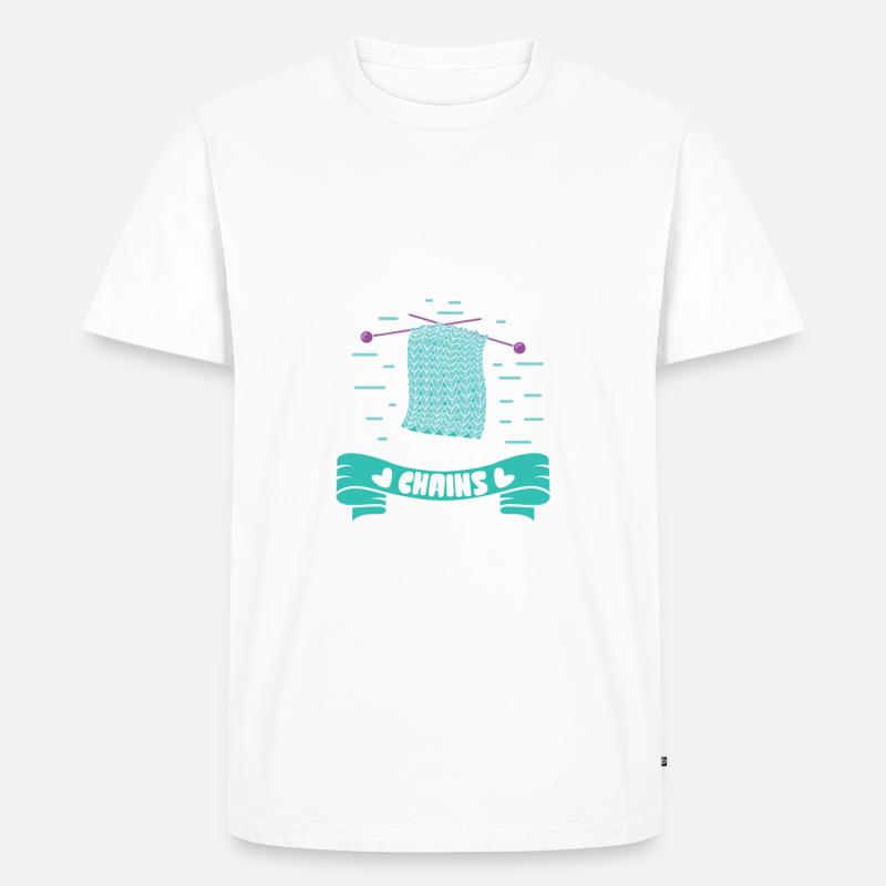 Crocheters do it with chains - Männer Premium Bio T-Shirt - undefined