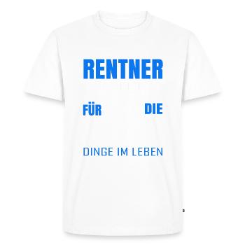 Rentner Rente Rentenbeginn Aktien Börse Investor - Männer Premium Bio T-Shirt - Weiß - Vorne - Nico (187cm)
