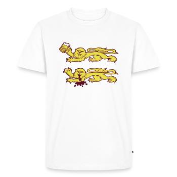 normandie lion normand alcool humour fun - T-shirt Premium bio Homme - blanc - Devant - Nico (187cm)