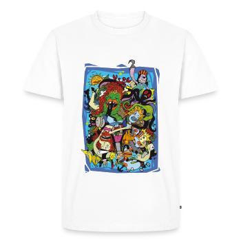 pirate pack - Men's Premium Organic T-Shirt - white - Front - Nico (187cm)
