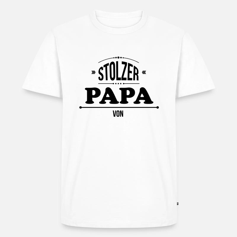 stolzer papa blanco - Männer Premium Bio T-Shirt - Weiß