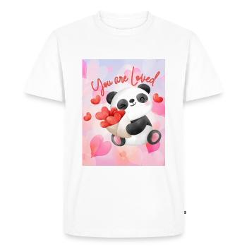 Self Love - Men's Premium Organic T-Shirt - white - Front - Nico (187cm)
