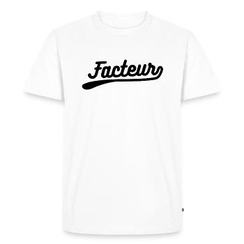 Facteur. cadeau factrice facteur - T-shirt Premium bio Homme - blanc - Devant - Nico (187cm)