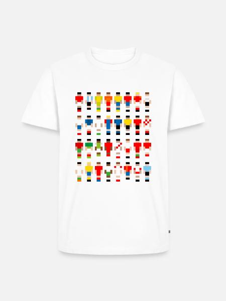 Pixelart Fußball-Teams - Männer Premium Bio T-Shirt -