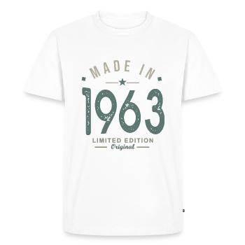made in 1963 anniversary 59 years gift humor - Men's Premium Organic T-Shirt - white - Front - Nico (187cm)
