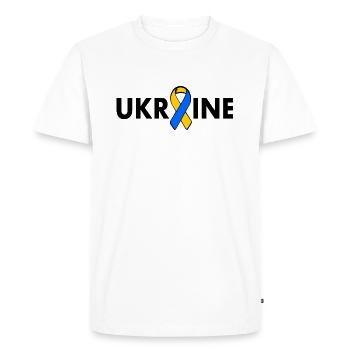 Ukraine - Men's Premium Organic T-Shirt - white - Front - Nico (187cm)