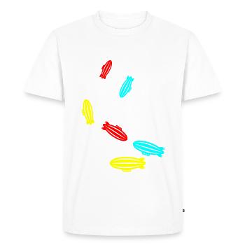 Symbole de l’icône Zeppelin - T-shirt Premium bio Homme - blanc - Devant - Nico (187cm)
