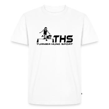 414 E-tournoi sports de chien - T-shirt Premium bio Homme - blanc - Devant - Nico (187cm)