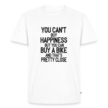 Dire de la moto - T-shirt Premium bio Homme - blanc - Devant - Nico (187cm)