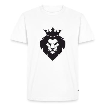 Lion le roi! Cadeau Roi Idée Lion - T-shirt Premium bio Homme - blanc - Devant - Nico (187cm)