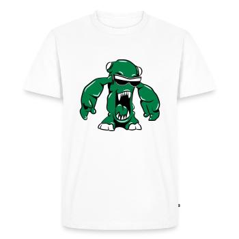 Monster funny fun sunglasses - Men's Premium Organic T-Shirt - white - Front - Nico (187cm)