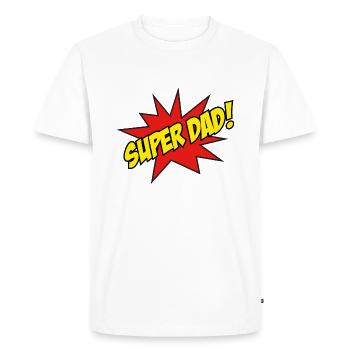 Super papa! - T-shirt Premium bio Homme - blanc - Devant - Nico (187cm)