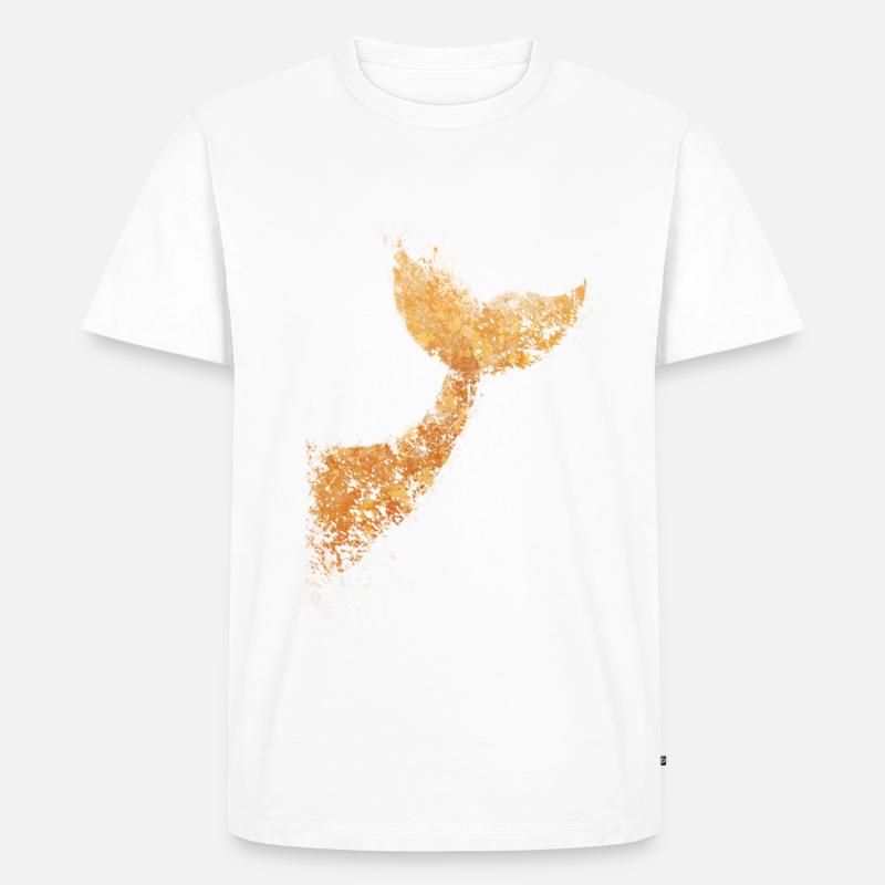 Whale - Whale Tail - Männer Premium Bio T-Shirt - Weiß