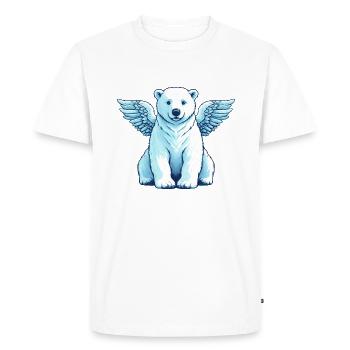 Bear Polar Bear Angel Wings - Men's Premium Organic T-Shirt - white - Front - Nico (187cm)