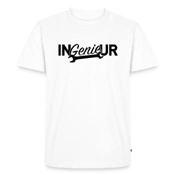 Engineer Genius Technician Mechanical Engineering Intelligent - Men's Premium Organic T-Shirt - white - Front - Nico (187cm)