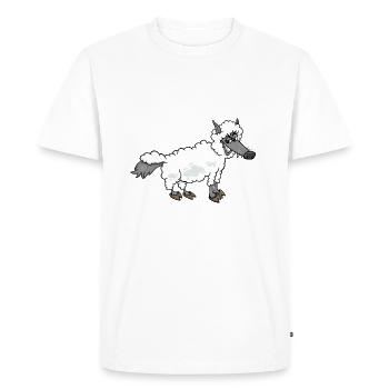 Mouton Wolf moutons cadeau drôle - T-shirt Premium bio Homme - blanc - Devant - Nico (187cm)