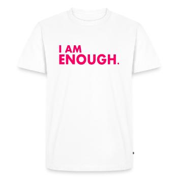 I am enough - Men's Premium Organic T-Shirt - white - Front - Nico (187cm)