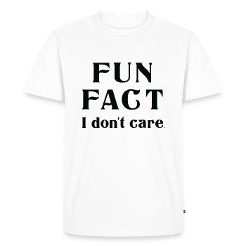 Fun Fact I Don't Care - Men's Premium Organic T-Shirt - white - Front - Nico (187cm)