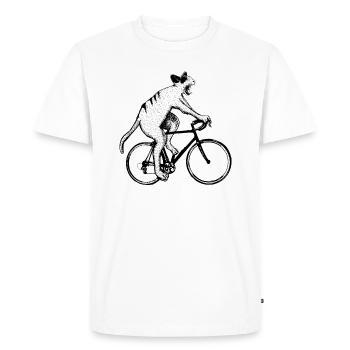 vélo - T-shirt Premium bio Homme - blanc - Devant - Nico (187cm)