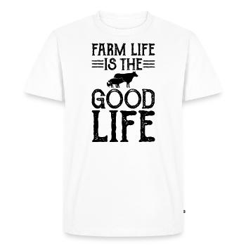 Agriculture agricole - T-shirt Premium bio Homme - blanc - Devant - Nico (187cm)