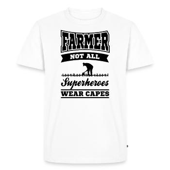 Agriculture agricole - T-shirt Premium bio Homme - blanc - Devant - Nico (187cm)