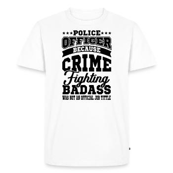 police - T-shirt Premium bio Homme - blanc - Devant - Nico (187cm)