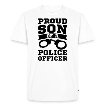 police - T-shirt Premium bio Homme - blanc - Devant - Nico (187cm)