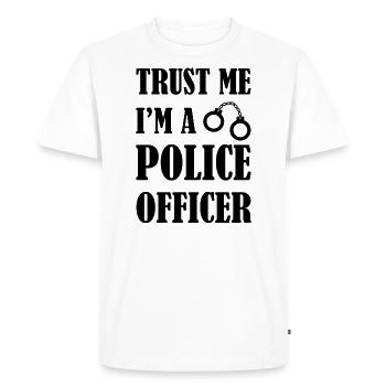 police - T-shirt Premium bio Homme - blanc - Devant - Nico (187cm)