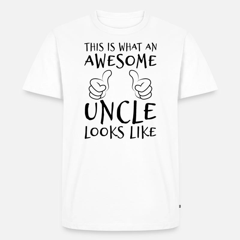 Onkel Geschenk - Männer Premium Bio T-Shirt - Weiß