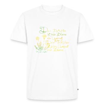 Affligés est chaque fleur une mauvaise herbe. La - T-shirt Premium bio Homme - blanc - Devant - Nico (187cm)