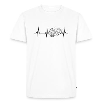 Conception du cerveau ECG - T-shirt Premium bio Homme - blanc - Devant - Nico (187cm)
