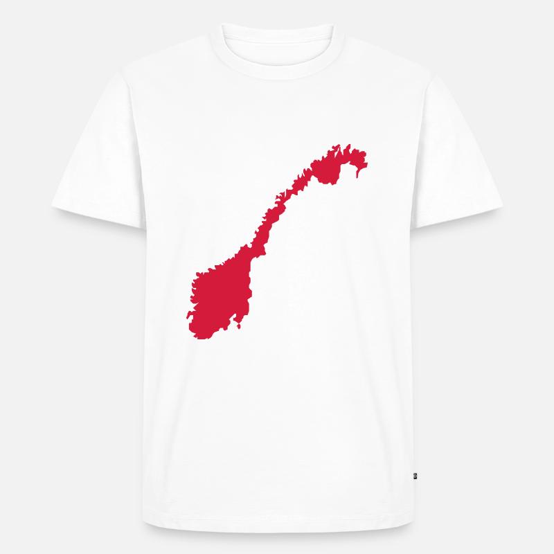 norway map - Männer Premium Bio T-Shirt - undefined