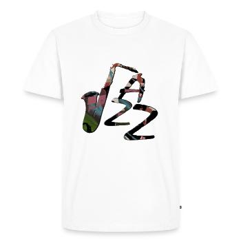 JAZZ - T-shirt Premium bio Homme - blanc - Devant - Nico (187cm)