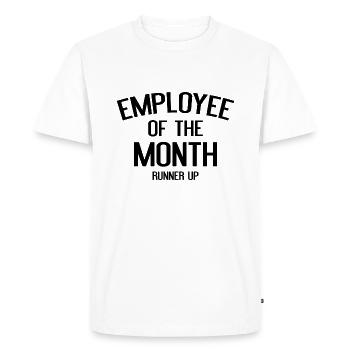 Employé du mois Finaliste - T-shirt Premium bio Homme - blanc - Devant - Nico (187cm)
