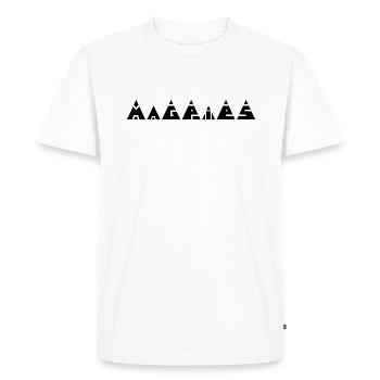 Newcastle MAGPIES Lettrage - T-shirt Premium bio Homme - blanc - Devant - Nico (187cm)