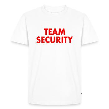 Team security - Men's Premium Organic T-Shirt - white - Front - Nico (187cm)