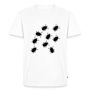 Coléoptère - T-shirt Premium bio Homme - blanc - Devant - Nico (187cm)