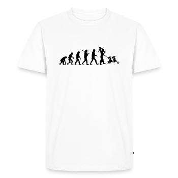 evolution daddy famille nombreuse - T-shirt Premium bio Homme - blanc - Devant - Nico (187cm)
