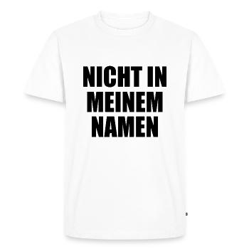 Pas en mon nom - T-shirt Premium bio Homme - blanc - Devant - Nico (187cm)