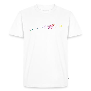 farbtropfen regenbogen street art - T-shirt Premium bio Homme - blanc - Devant - Nico (187cm)
