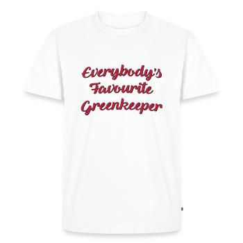 Everybodys favourite greenkeeper funny t - Men's Premium Organic T-Shirt - white - Front - Nico (187cm)
