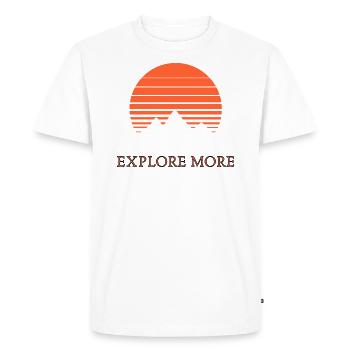 Explore more mountains tshirt - Men's Premium Organic T-Shirt - white - Front - Nico (187cm)