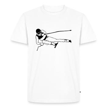 ski - alpine - apres - abfahrt - T-shirt Premium bio Homme - blanc - Devant - Nico (187cm)