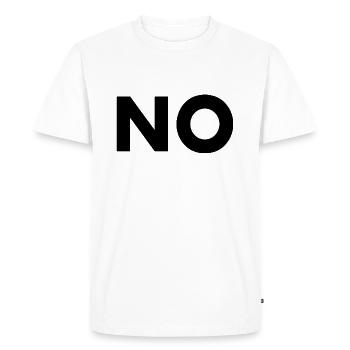 No - T-shirt Premium bio Homme - blanc - Devant - Nico (187cm)
