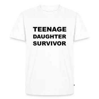 Teenage Daughter Survivor - T-shirt Premium bio Homme - blanc - Devant - Nico (187cm)