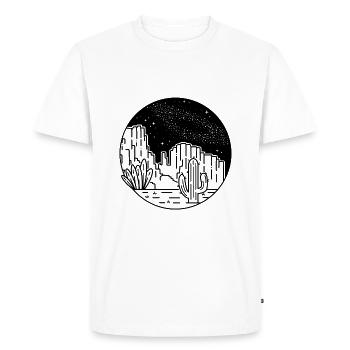 Grand Canyon et Voie lactée - T-shirt Premium bio Homme - blanc - Devant - Nico (187cm)
