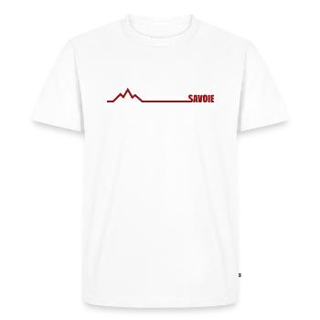 Savoie paysage montagnes - T-shirt Premium bio Homme - blanc - Devant - Nico (187cm)
