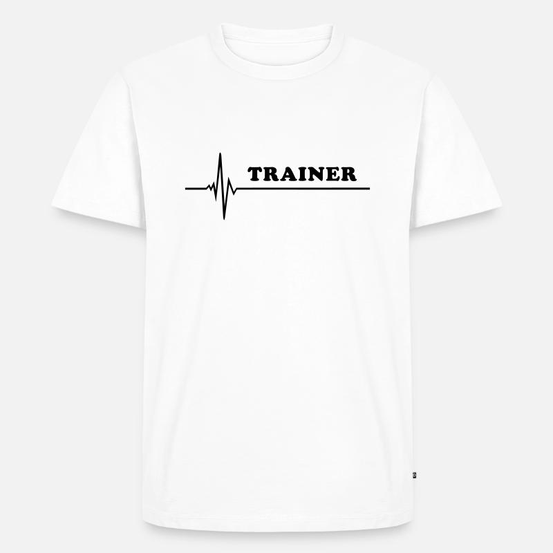 Puls - Trainer - Männer Premium Bio T-Shirt - Weiß