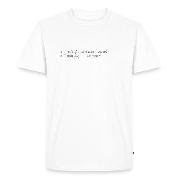 Formule Ramanujan Pi - T-shirt Premium bio Homme - blanc - Devant - Nico (187cm)
